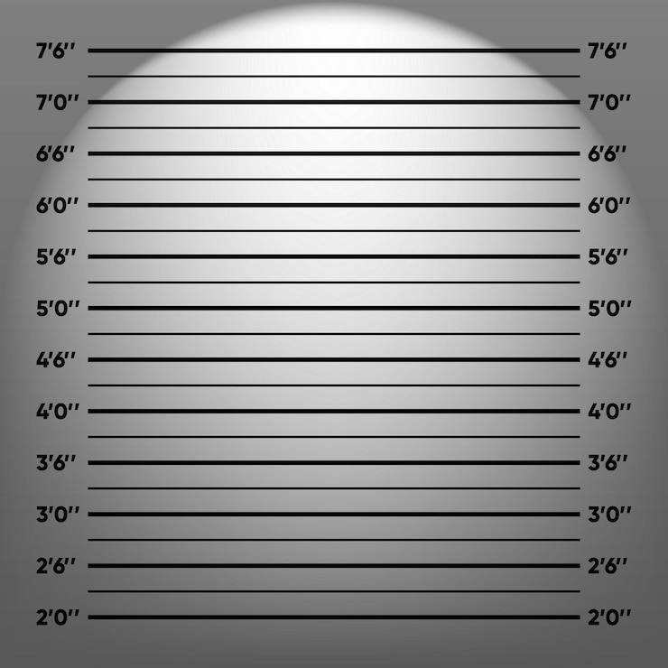 Arrière-plan de la composition de la police Mugshot Shot Up photo pour l'arrestation Arrière-plan pour les photos criminelles Mugshot