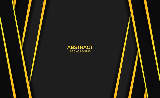 Vecteur arrière-plan de conception abstraite jaune et noir