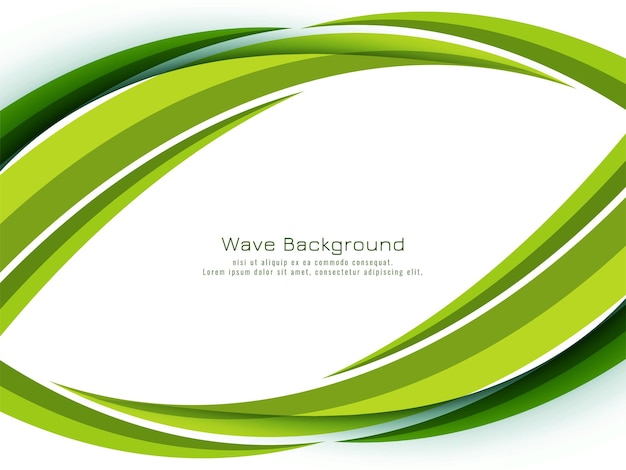 Vecteur arrière-plan de conception abstraite vague verte moderne