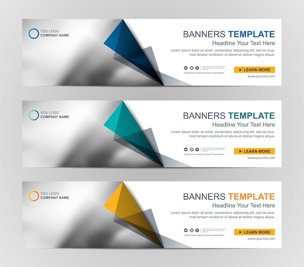 Vecteur arrière-plan de conception de bannière web abstrait ou en-tête modèles