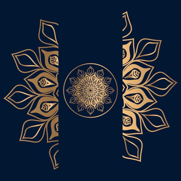 arrière-plan de conception de mandala ornement de luxe en couleur or