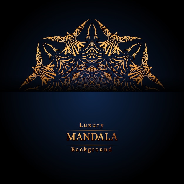 Arrière-plan De Conception De Mandala Ornemental De Luxe En Couleur Or