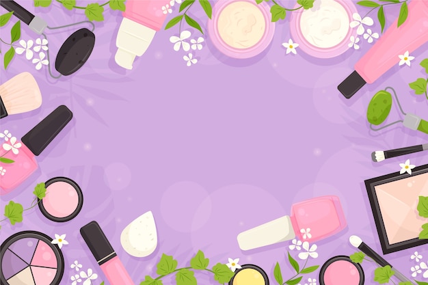 Arrière-plan cosmétique plat