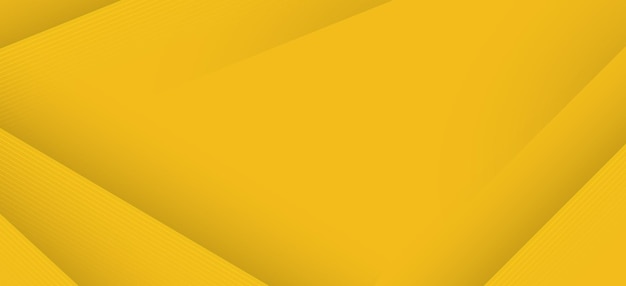 Arrière-plan à couches de géométrie abstraite jaune avec illustration vectorielle de lignes lumineuses