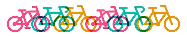 Vecteur arrière-plan de course à vélo silhouette de vélo illustration vectorielle