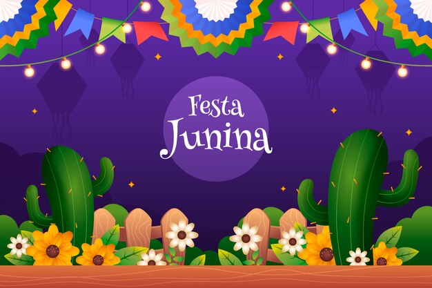 Arrière-plan dégradé pour les festivités brésiliennes des festas juninas