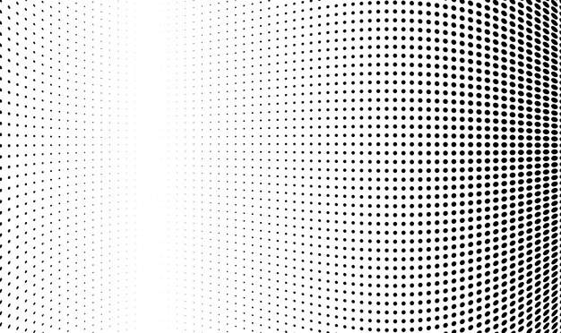 Arrière-plan Avec Dégradé Tacheté Motif De Points Monochrome Texture Optique Avec Points Effet De Demi-ton Ondulé