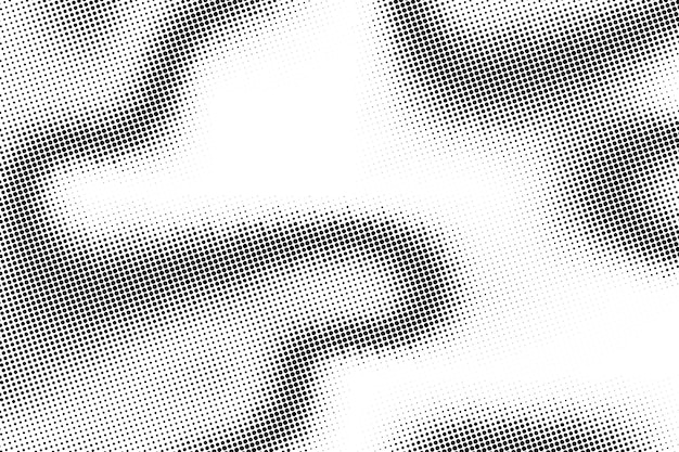 Vecteur arrière-plan à demi-ton de point à gradient de cercle à grille d'arrière-plan noir et blanc à ondes pointillées texture pop art