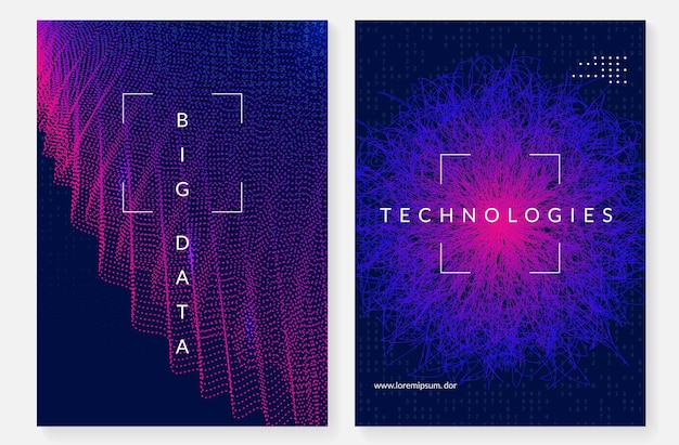 Arrière-plan De Données Volumineuses Technologie De Visualisation Artificielle Dans