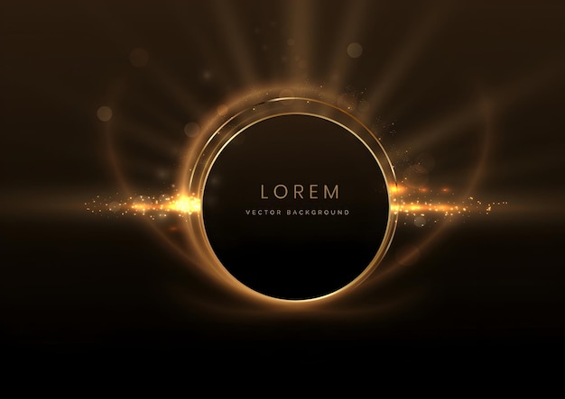 Arrière-plan du cercle doré de luxe