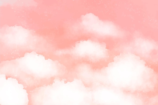 Arrière-plan du ciel à l'aquarelle pastel peint à la main