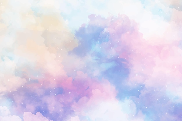 Arrière-plan du ciel à l'aquarelle pastel peint à la main