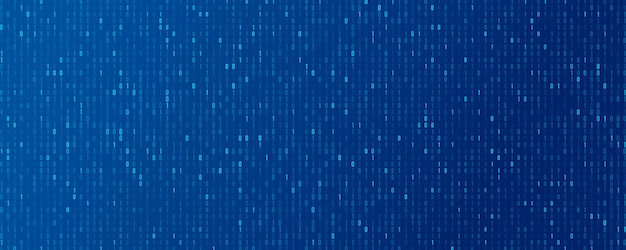 Arrière-plan du code de programmation du logiciel de données binaires Numéros aléatoires 0 et 1 du code du programme sur un fond bleu clair Concept de technologie de big data numérique Vector