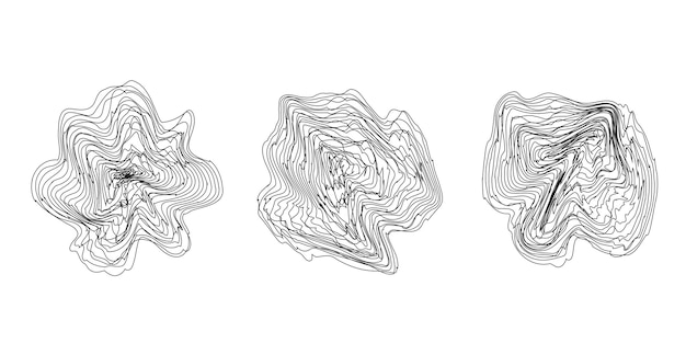 Vecteur arrière-plan du contour d'onde abstrait