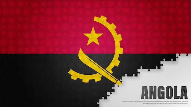 Vecteur arrière-plan du drapeau de l'angola élément d'impact pour l'utilisation que vous voulez en faire