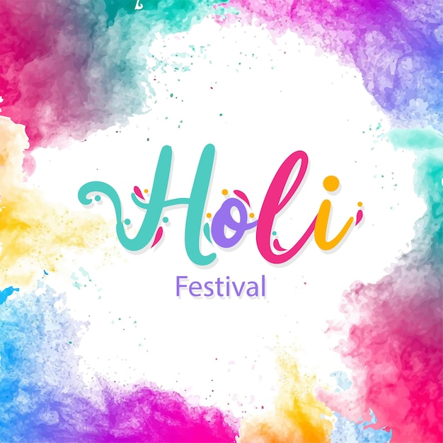Arrière-plan du festival Holi à l'aquarelle