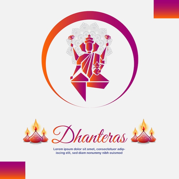 Vecteur arrière-plan du festival indien dhanteras