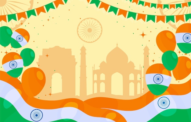 Vecteur arrière-plan du jour de l'indépendance de l'inde