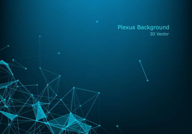 Arrière-plan du plexus abstrait avec des lignes et des points connectés