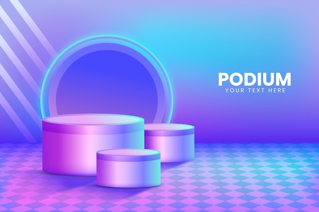 Arrière-plan du podium en pente
