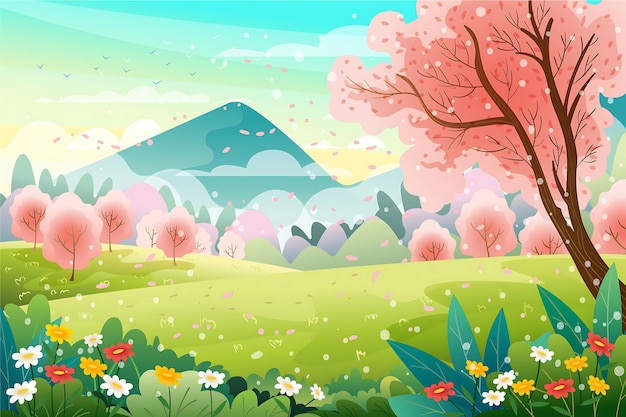 Arrière-plan du printemps