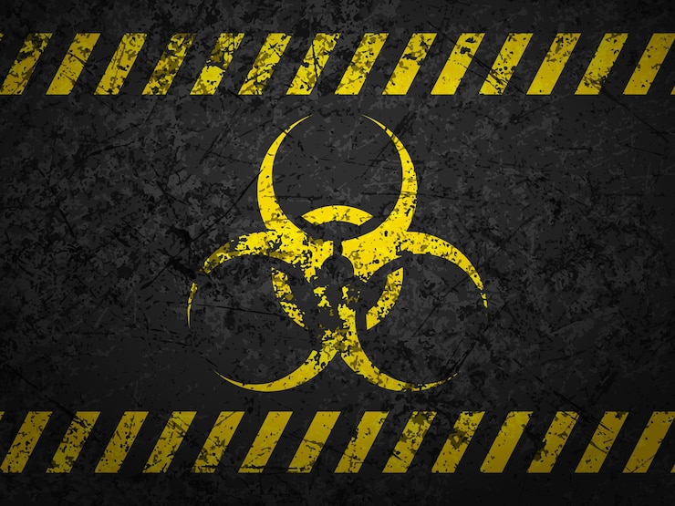 Vecteur arrière-plan du signe de danger biologique