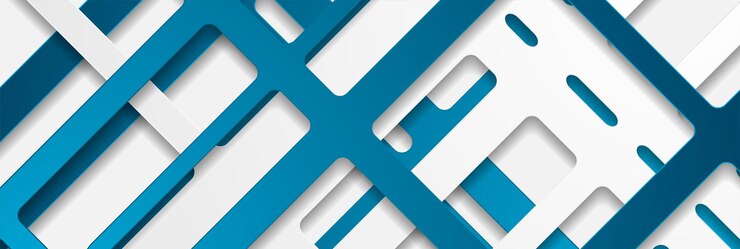 Vecteur arrière-plan de l'entreprise avec des rayures abstraites en papier gris-bleu