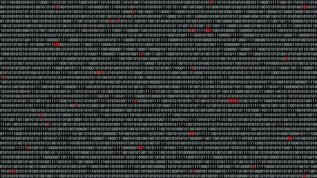 Vecteur l'arrière-plan est composé de code binaire avec des zéros et des uns