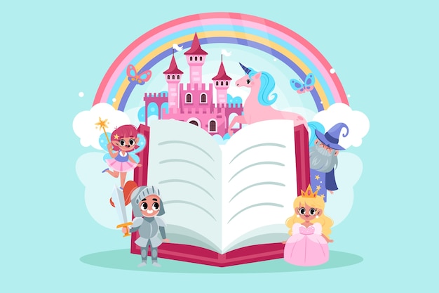 Arrière-plan fantastique dessiné à la main