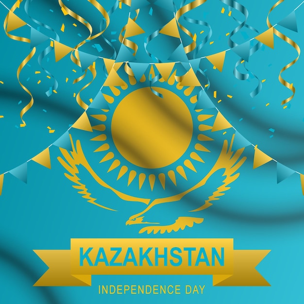 Vecteur arrière-plan de la fête de l'indépendance du kazakhstan