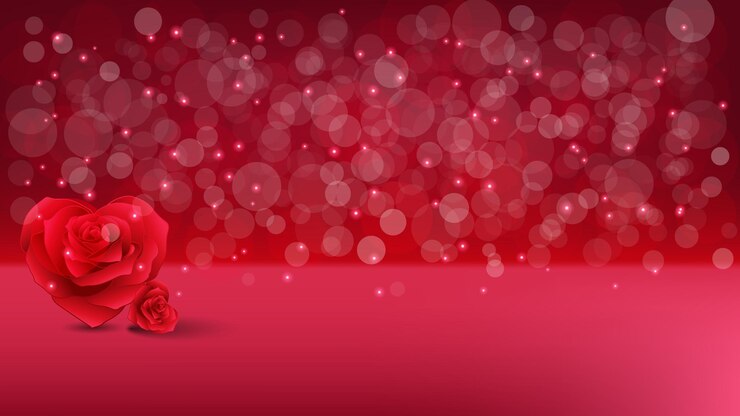 Vecteur arrière-plan de la fête de la saint-valentin avec des fleurs en forme de cœur