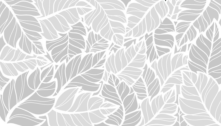Vecteur arrière-plan de feuilles grises simples avec un contour blanc