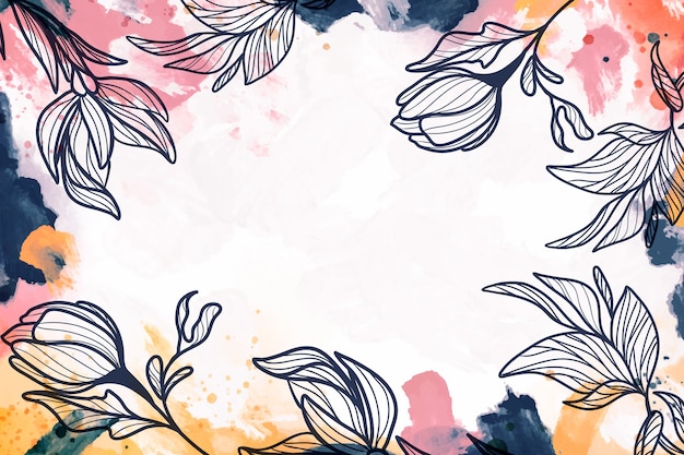 Arrière-plan floral abstrait à l'aquarelle