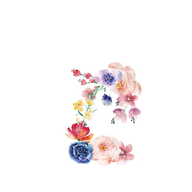 Vecteur arrière-plan floral à l'aquarelle dessiné à la main