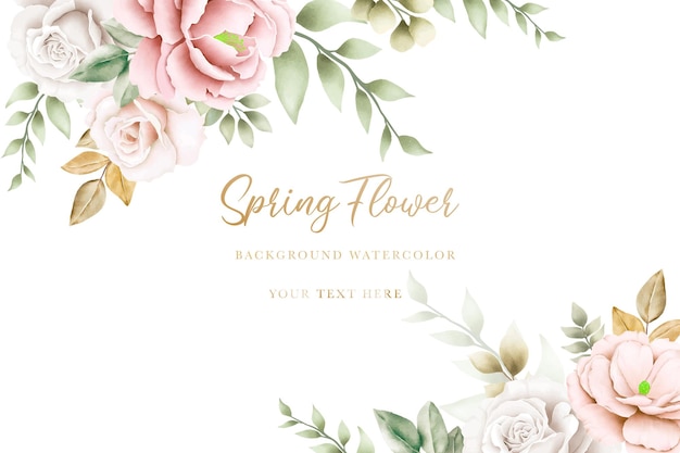 Arrière-plan floral à l'aquarelle du printemps