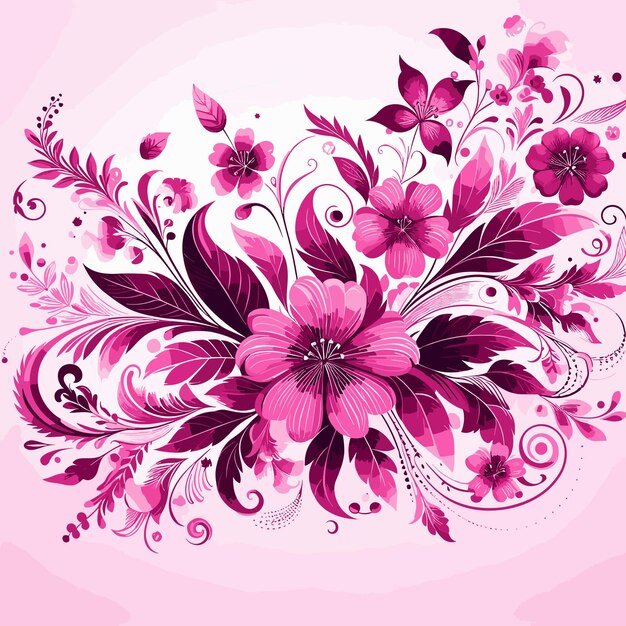 Vecteur arrière-plan floral magenta vectoriel libre