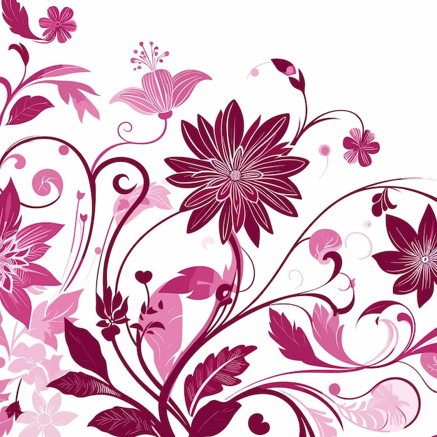 Vecteur arrière-plan floral magenta vectoriel libre