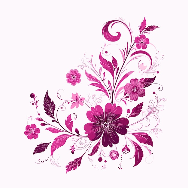 Vecteur arrière-plan floral magenta vectoriel libre