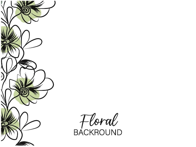 Arrière-plan Floral Noir Vectoriel