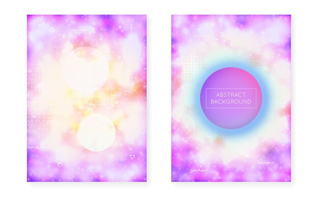 Arrière-plan de forme dynamique avec fluide liquide Neon bauhaus gradient