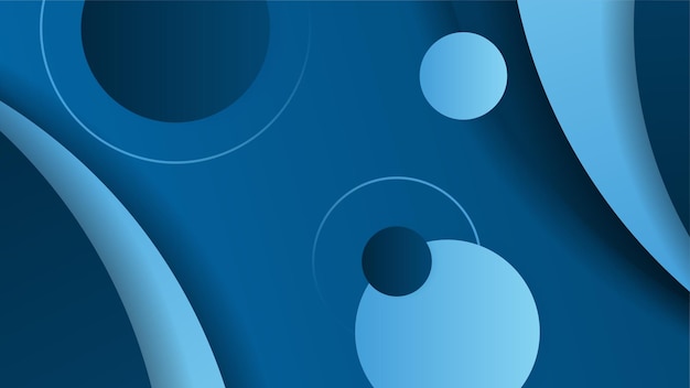 Arrière-plan de formes bleues abstraites avec style de coupe de papier ondulé et technologie moderne modèle géométrique Vector conception graphique abstraite modèle de bannière présentation modèle web d'arrière-plan