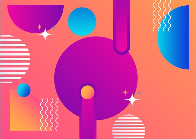 Arrière-plan de formes géométriques abstraites et colorées
