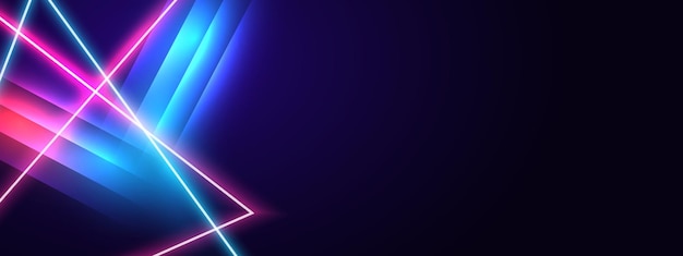 Arrière-plan futuriste avec une lumière néon éclatante