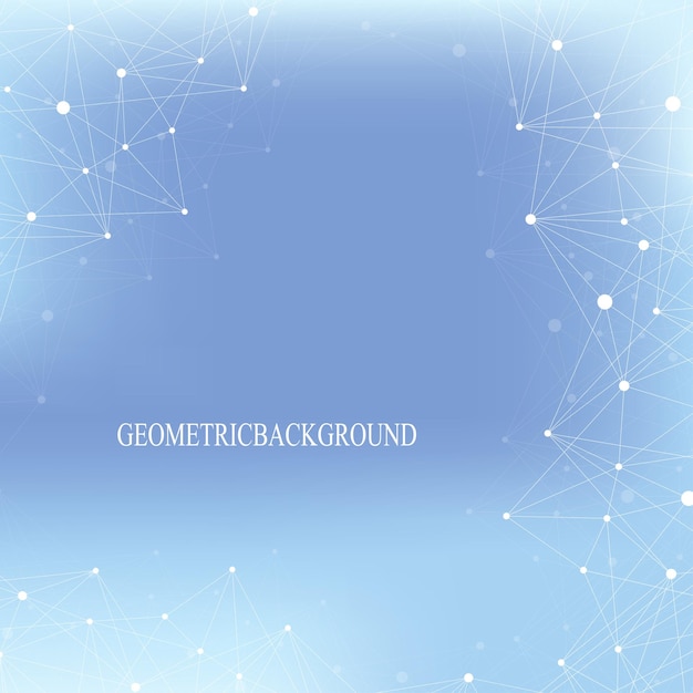 Arrière-plan géométrique abstrait avec des lignes et des points connectés