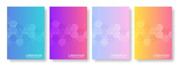 Arrière-plan Géométrique Abstrait Avec Motif En Forme D'hexagones Pour Une Brochure D'entreprise Ou Un Livre De Couverture