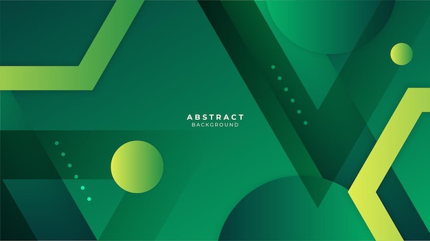 Arrière-plan géométrique abstrait vert vectoriel moderne