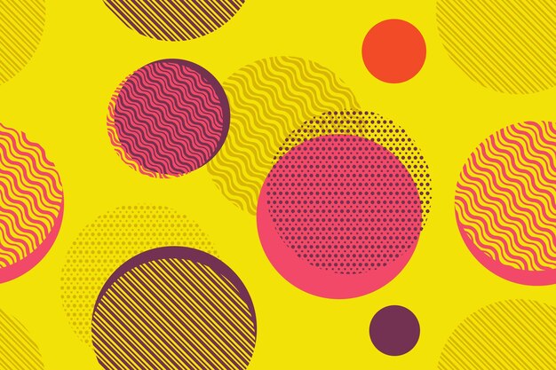 Arrière-plan géométrique avec un motif de couleur caricaturale dans un style abstrait