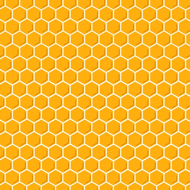 Vecteur arrière-plan géométrique sans couture abstrait du motif vectoriel des ruches d'abeilles