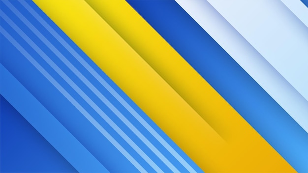 Arrière-plan de gradient bleu dynamique abstrait et jaune orange