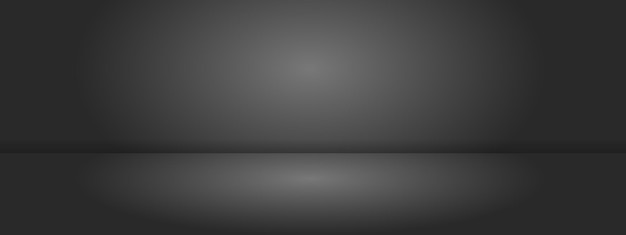 Arrière-plan en gradient noir pour l'affichage du produit Arrière-fond de la salle de photographie vide du studio